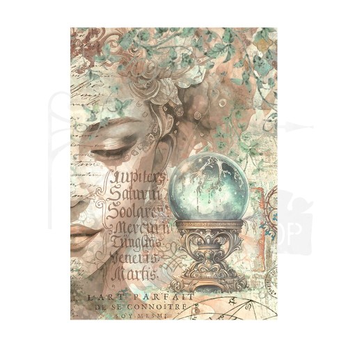 Papier ryżowy A6 Fortune Backgrounds tła - zestaw 8szt DFSAK6022 Stamperia