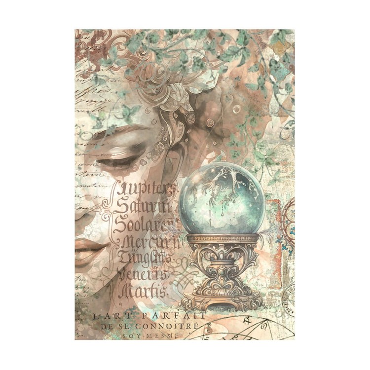 Papier ryżowy A6 Fortune Backgrounds tła - zestaw 8szt DFSAK6022 Stamperia