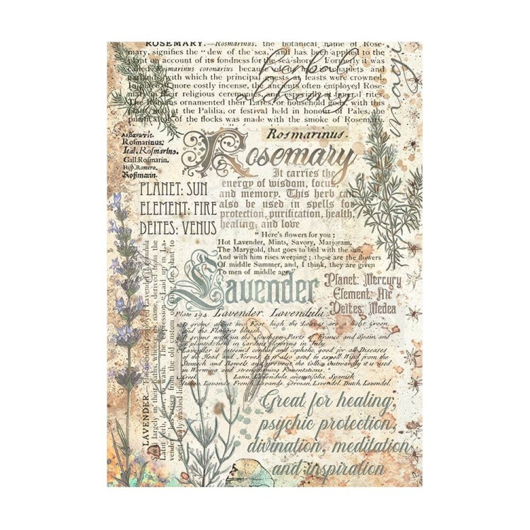 Papier ryżowy A6 Fortune Backgrounds tła - zestaw 8szt DFSAK6022 Stamperia