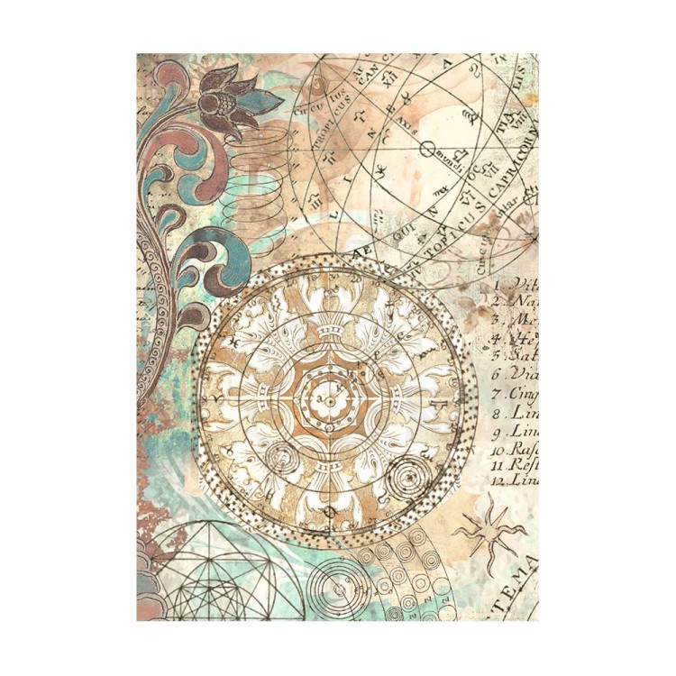 Papier ryżowy A6 Fortune Backgrounds tła - zestaw 8szt DFSAK6022 Stamperia