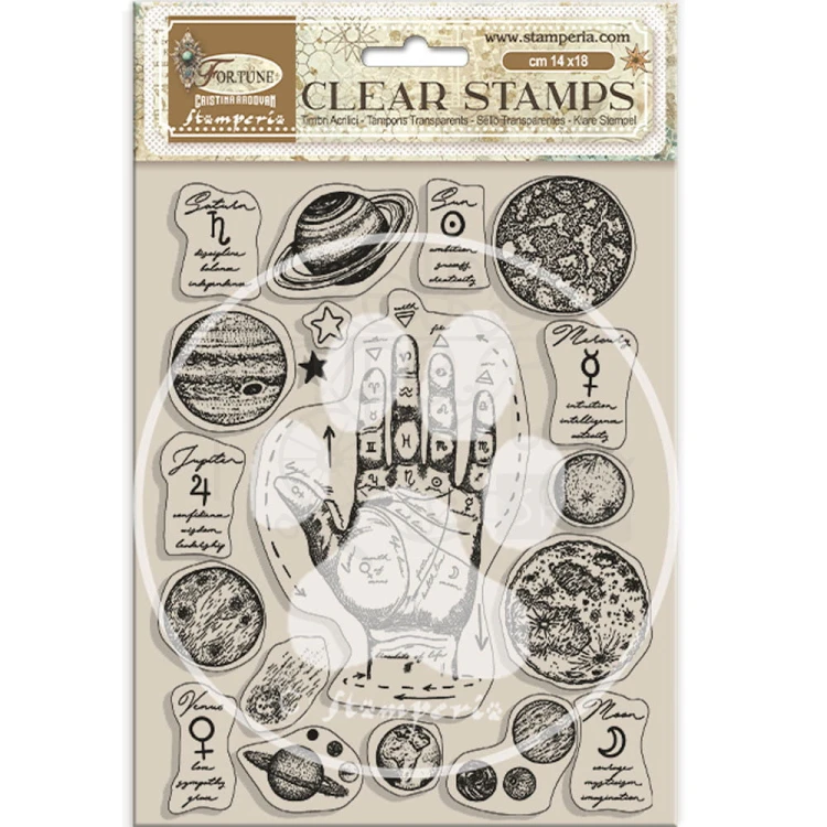 Stempel akrylowy 14x18cm Fortune Elementy WTK193 Stamperia