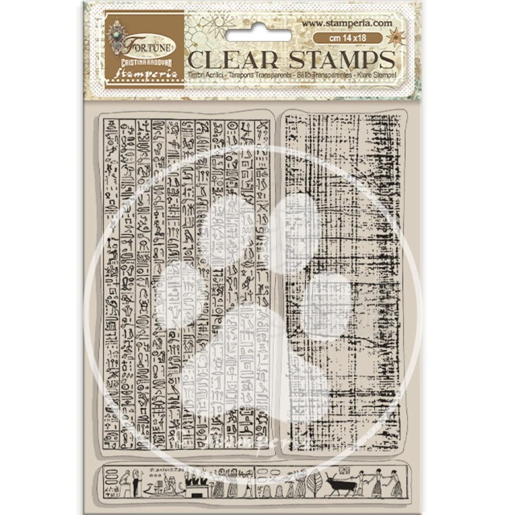 Stempel akrylowy 14x18cm Fortune Egipt WTK194 Stamperia