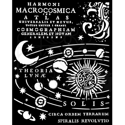 Szablon maska 20x25 Fortune Konstelacje KSTD166 Stamperia