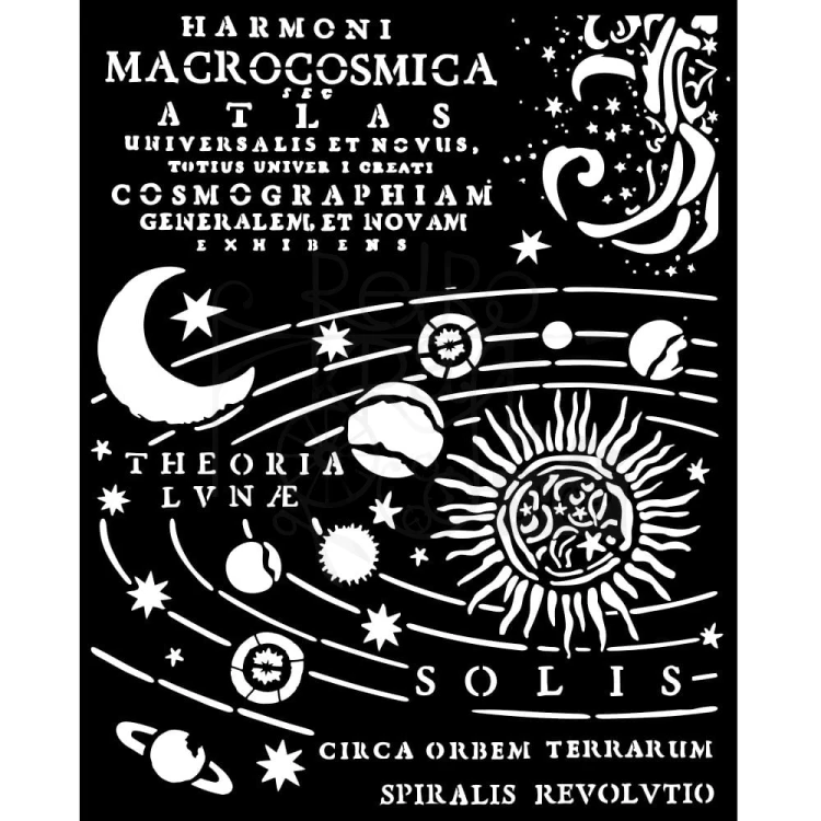 Szablon maska 20x25 Fortune Konstelacje KSTD166 Stamperia