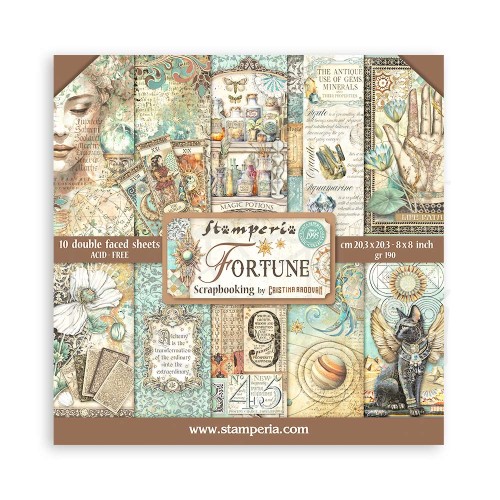 Zestaw papierów do scrapbookingu 20x20 Fortune SBBS105 Stamperia
