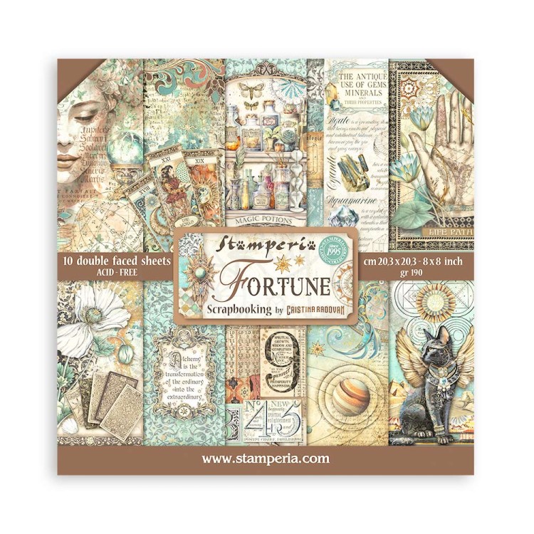 Zestaw papierów do scrapbookingu 20x20 Fortune SBBS105 Stamperia