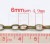 Łańcuszek metalowy 6x4mm – brąz 1mb