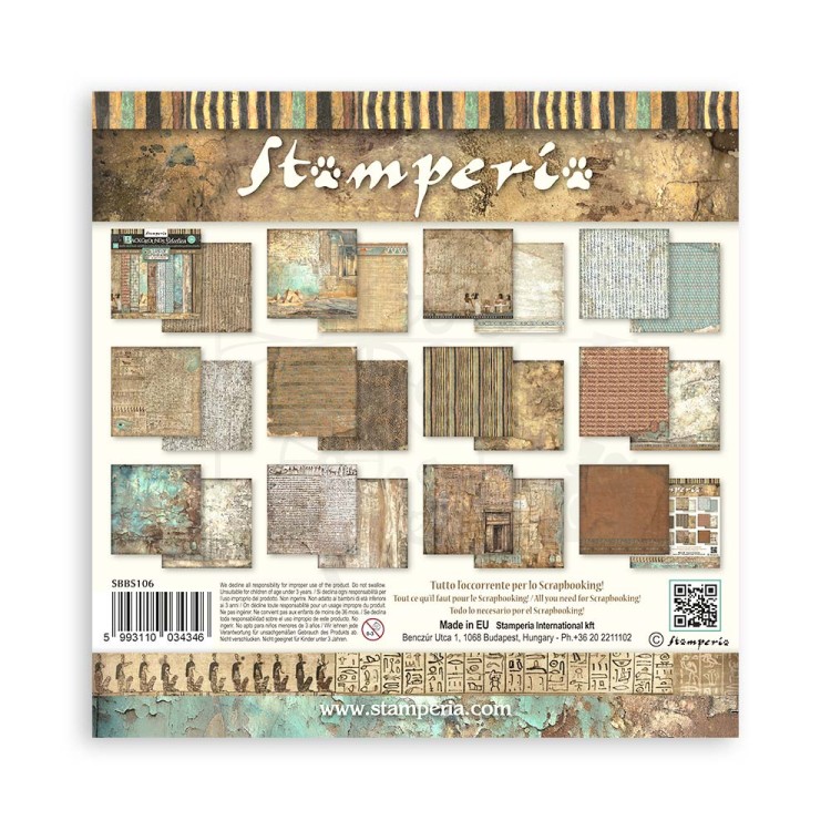 Zestaw papierów do scrapbookingu 20x20 Fortune Backgrounds Tła SBBS106 Stamperia