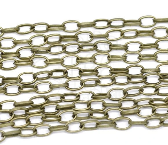 Łańcuszek metalowy 6x4mm – brąz 1mb