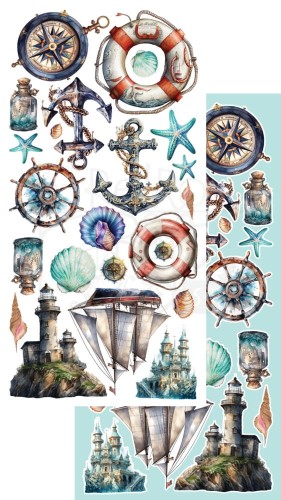 Zestaw papierów 15x30 dodatki do samodzielnego wycięcia Underwater World AA-UW-10 Alchemy of Art