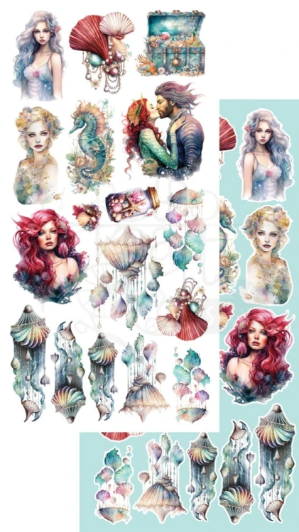 Zestaw papierów 15x30 dodatki do samodzielnego wycięcia Underwater World AA-UW-10 Alchemy of Art