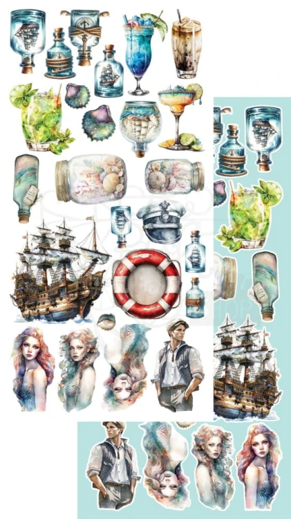 Zestaw papierów 15x30 dodatki do samodzielnego wycięcia Underwater World AA-UW-10 Alchemy of Art