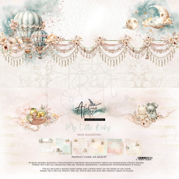 Zestaw papierów do scrapbookingu 30x30 My Little Baby AA-MLB-07 Alchemy of Art