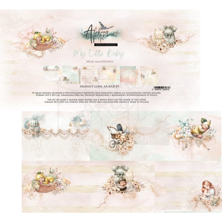 Zestaw papierów do scrapbookingu 30x30 My Little Baby AA-MLB-07 Alchemy of Art