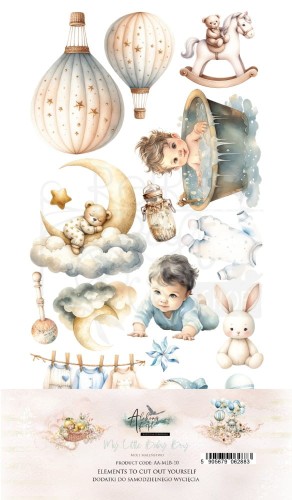 Zestaw papierów 15x30 dodatki do samodzielnego wycięcia My Little Baby AA-MLB-10 Alchemy of Art