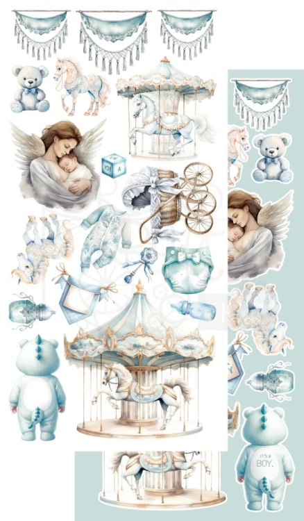 Zestaw papierów 15x30 dodatki do samodzielnego wycięcia My Little Baby AA-MLB-10 Alchemy of Art