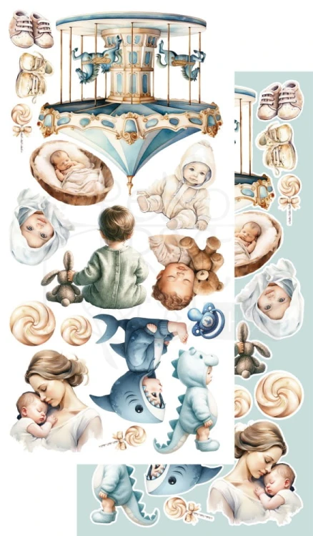 Zestaw papierów 15x30 dodatki do samodzielnego wycięcia My Little Baby AA-MLB-10 Alchemy of Art