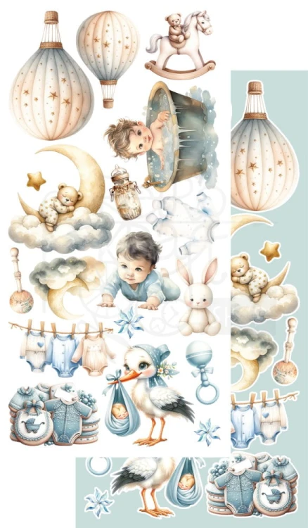 Zestaw papierów 15x30 dodatki do samodzielnego wycięcia My Little Baby AA-MLB-10 Alchemy of Art