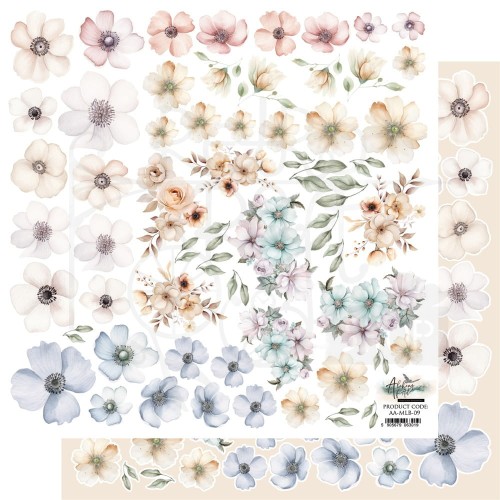 Papier 30x30 dodatki do samodzielnego wycięcia My Little Baby Kwiaty AA-MLB-09 Alchemy of Art