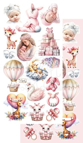 Zestaw papierów 15x30 dodatki do samodzielnego wycięcia My Little Baby AA-MLB-11 Alchemy of Art