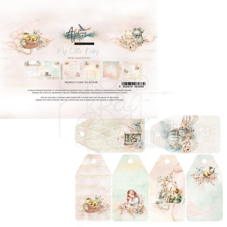 Zestaw papierów do scrapbookingu 20x20 My Little Baby AA-MLB-08 Alchemy of Art