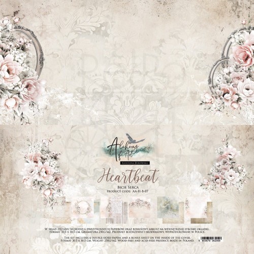 Zestaw papierów do scrapbookingu 30x30 Heartbeat AA-H-B-07 Alchemy of Art