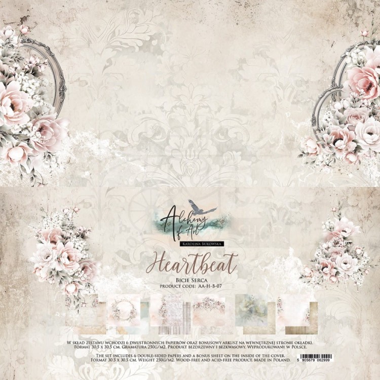 Zestaw papierów do scrapbookingu 30x30 Heartbeat AA-H-B-07 Alchemy of Art