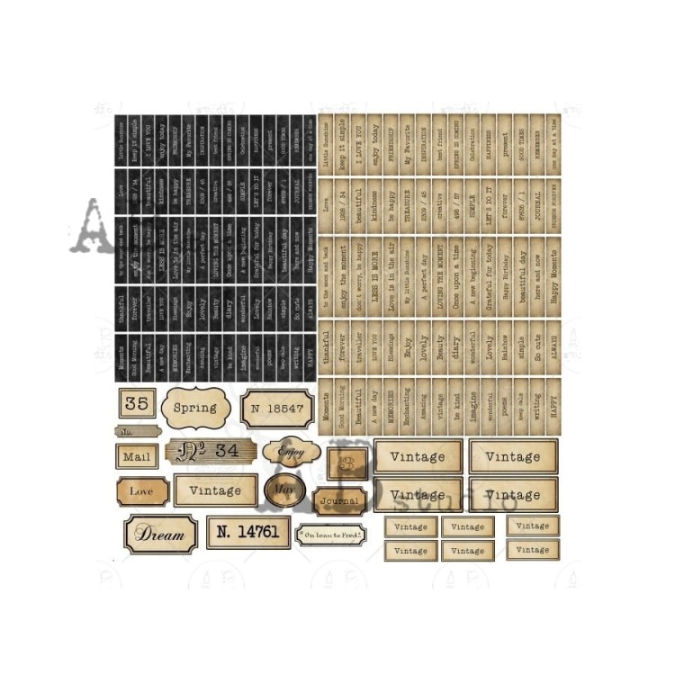 Ozdoby papierowe die-cuts Journal Kit pack 5 ID-205 ABstudio