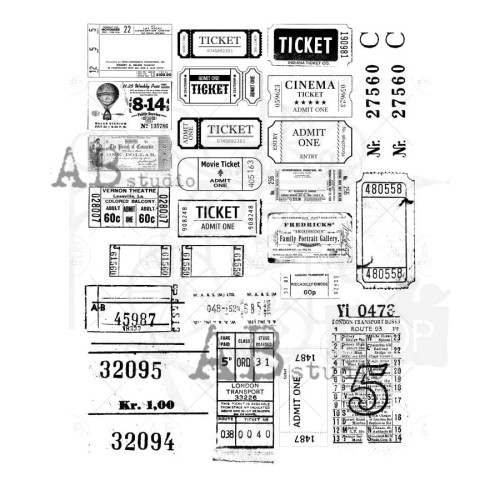 Naklejki papierowe A4 Bilety retro ID-71 ABstudio