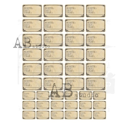 Naklejki papierowe A4 Etykiety ID-33 ABstudio