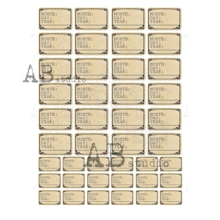 Naklejki papierowe A4 Etykiety ID-33 ABstudio