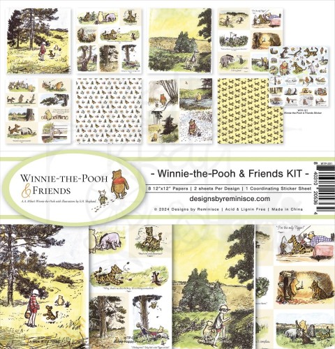 Zestaw papierów do scrapbookingu 30x30 Winnie The Pooh And Friends Kubuś Puchatek WTP-201 Reminisce