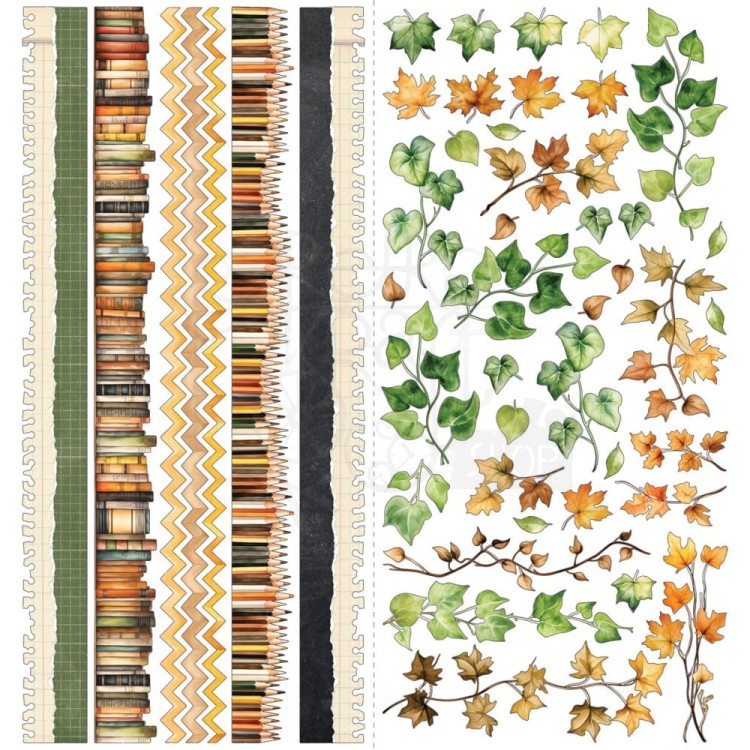 Ozdoby papierowe die-cuts Academia Elements AC-28171 49 and Market