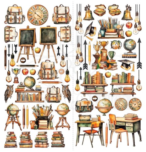 Ozdoby papierowe die-cuts Academia Elements AC-28171 49 and Market