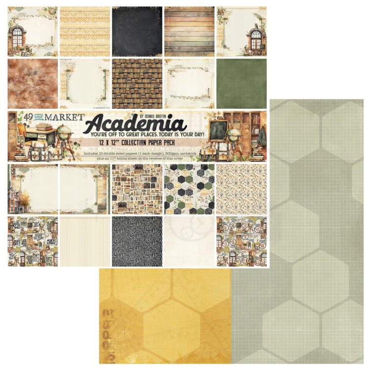 Zestaw papierów do scrapbookingu 30x30 Academia AC-28041 49 and Market