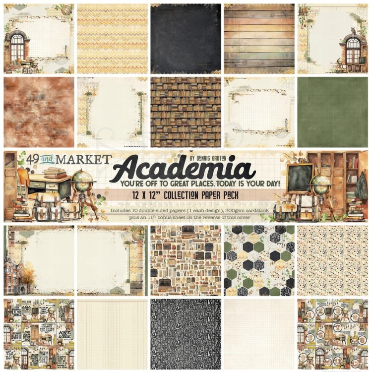 Zestaw papierów do scrapbookingu 30x30 Academia AC-28041 49 and Market
