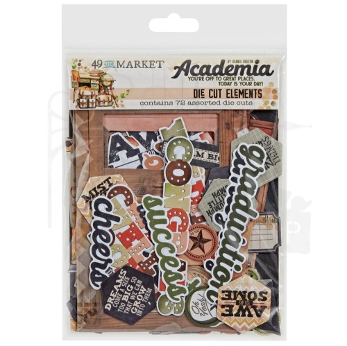 Ozdoby papierowe die-cuts Academia Elements AC-28188 49 and Market