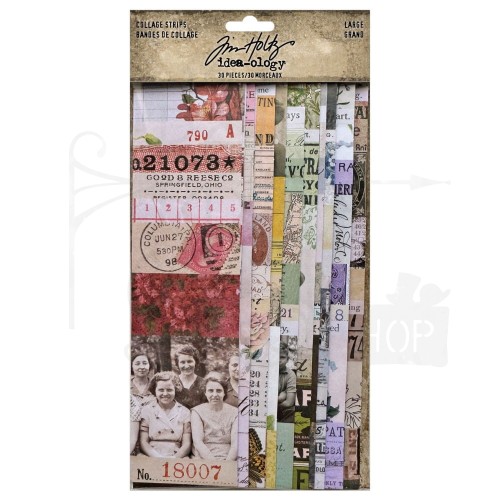 Ozdoby papierowe paski Idea-ology Collage Strips Large TH94367 Tim Holtz