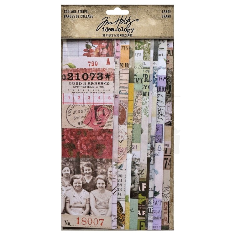 Ozdoby papierowe paski Idea-ology Collage Strips Large TH94367 Tim Holtz