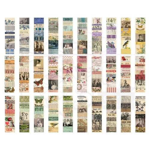 Ozdoby papierowe paski Idea-ology Collage Strips Large TH94367 Tim Holtz