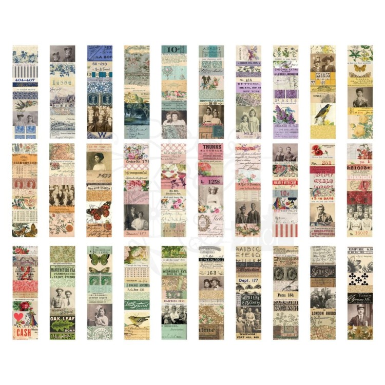 Ozdoby papierowe paski Idea-ology Collage Strips Large TH94367 Tim Holtz