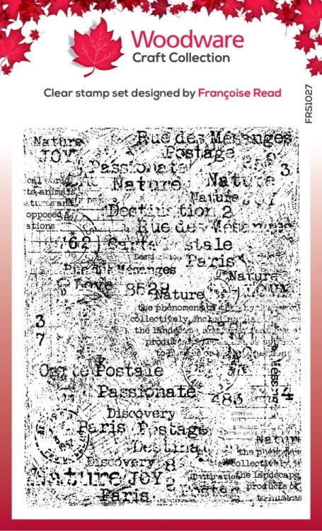 Stempel akrylowy Singles Worn Notebook Page FRS1027 Woodware Craft Collection