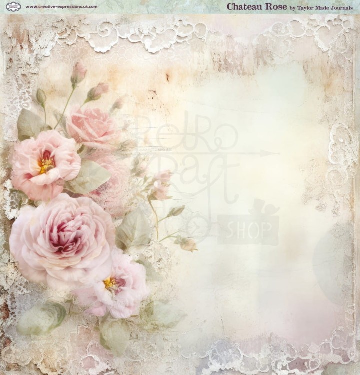 Zestaw papierów do scrapbookingu 20x20 Chateau Rose CEPP0030 Creative Expressions
