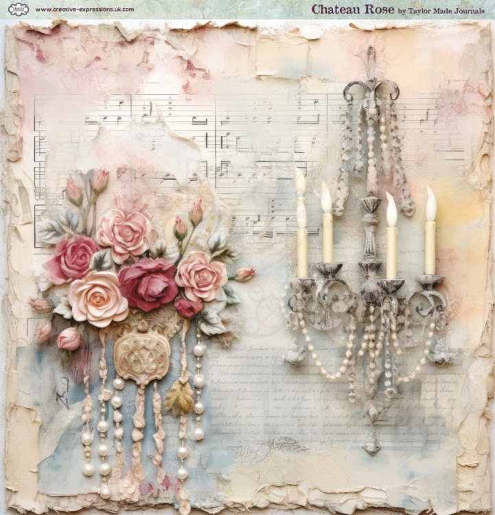 Zestaw papierów do scrapbookingu 20x20 Chateau Rose CEPP0030 Creative Expressions