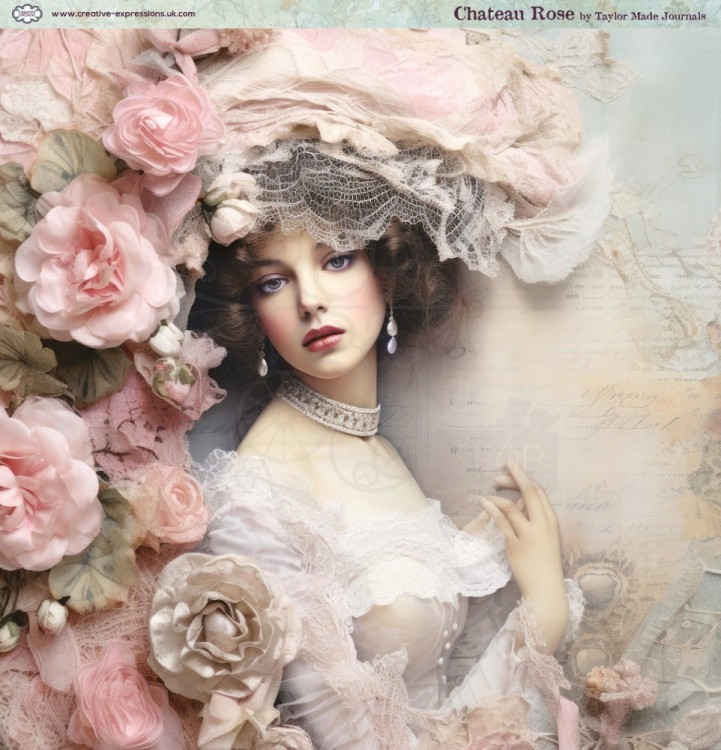 Zestaw papierów do scrapbookingu 20x20 Chateau Rose CEPP0030 Creative Expressions