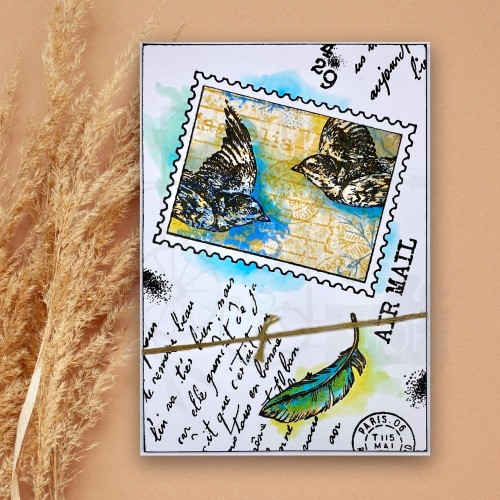 Stempel akrylowy Singles French Script pismo francuskie FRM080 Woodware Craft Collection