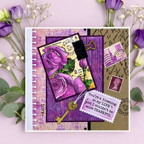 Stemple akrylowe Singles Postage Stamp Greetings sentencje FRS1045 Woodware Craft Collection
