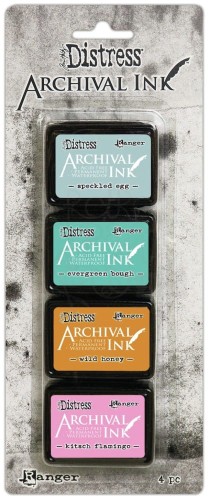 Zestaw 4 tuszów Tim Holtz Distress Archival Mini Ink - Kit 4 AITK 75110 Ranger