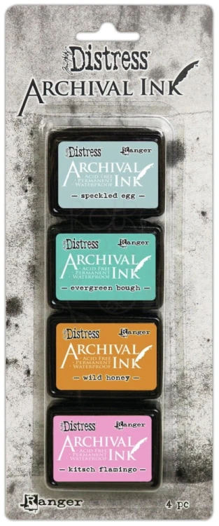 Zestaw 4 tuszów Tim Holtz Distress Archival Mini Ink - Kit 4 AITK 75110 Ranger