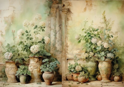 Papier ryżowy 24x33 Hidden Garden 2 LBD365 LaBlanche